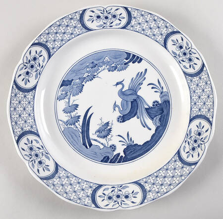 Old Chelsea Blue (Blue Birds, Flowers) 12" Chop Plate (Round Platter)