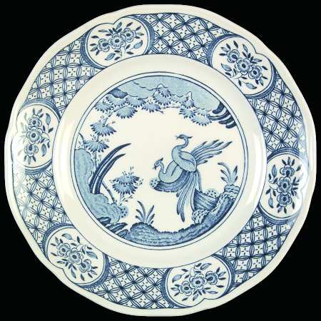 Old Chelsea Blue (Blue Birds, Flowers) Bread & Butter Plate
