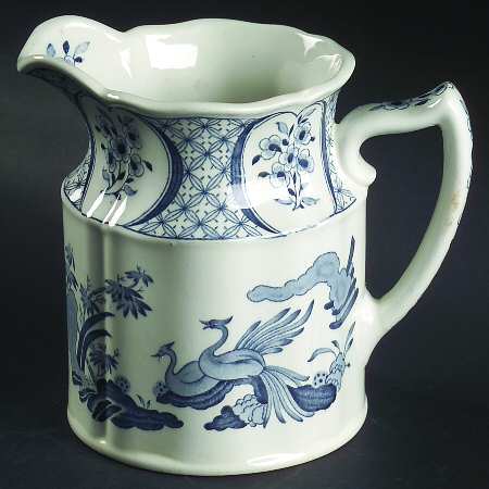 Old Chelsea Blue (Blue Birds, Flowers) 32 Oz Pitcher