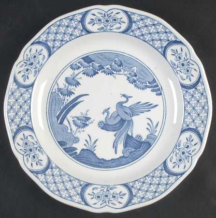 Old Chelsea Blue (Blue Birds, Flowers) Luncheon Plate