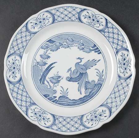 Old Chelsea Blue (Blue Birds, Flowers) Salad Plate