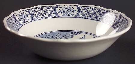 Old Chelsea Blue (Blue Birds, Flowers) Coupe Cereal Bowl