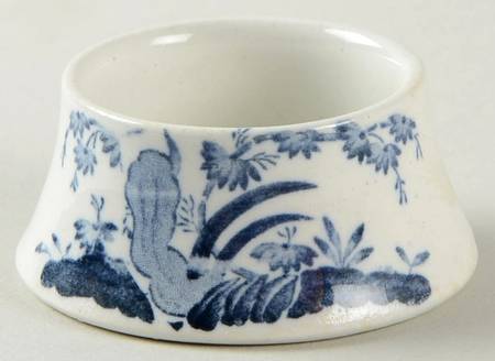 Old Chelsea Blue (Blue Birds, Flowers) Salt Dip