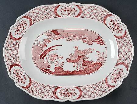 Old Chelsea Pink 14" Oval Serving Platter