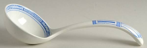 Quail Blue (Round Quail Backstamp) Tureen Ladle