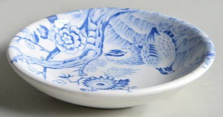Quail Blue (Round Quail Backstamp) Butter Pat