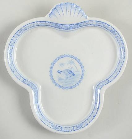 Quail Blue (Round Quail Backstamp) Egg Set Tray