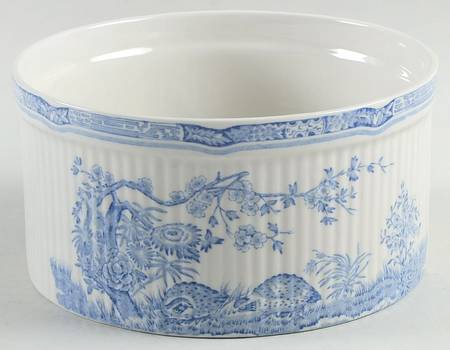 Quail Blue (Round Quail Backstamp) 6" Souffle