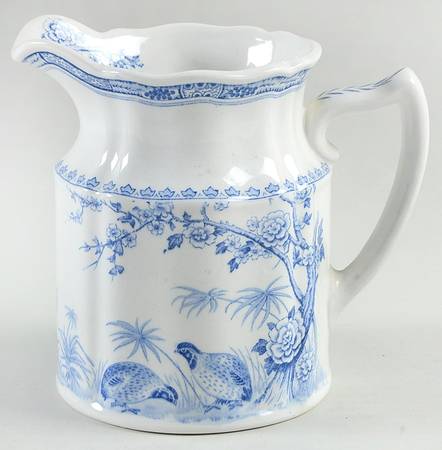 Quail Blue (Round Quail Backstamp) 24 Oz Pitcher