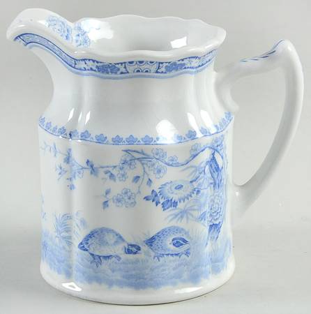 Quail Blue (Round Quail Backstamp) 16 Oz Pitcher