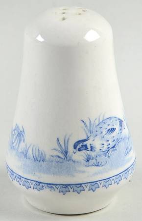 Quail Blue (Round Quail Backstamp) Pepper Shaker