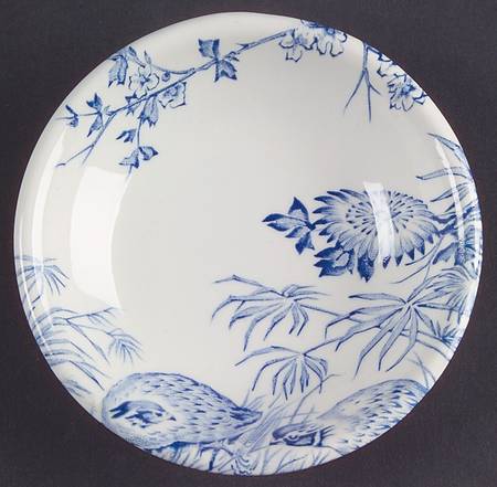 Quail Blue (Round Quail Backstamp) Butter Pat