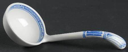 Quail Blue (Round Quail Backstamp) Gravy Ladle Solid Piece