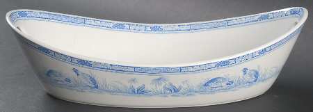 Quail Blue (Round Quail Backstamp) 11" Bread Tray