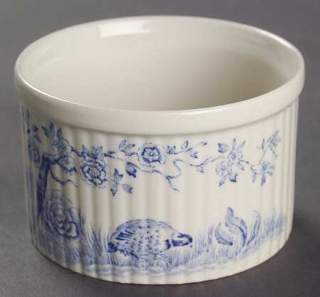 Quail Blue (Round Quail Backstamp) Ramekin