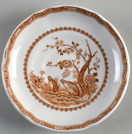 Quail Brown Saucer for Bouillon Cup