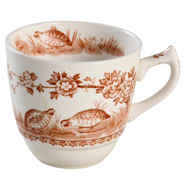 Quail Brown Flat Demitasse Cup