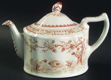 Quail Brown Mini Teapot & Lid
