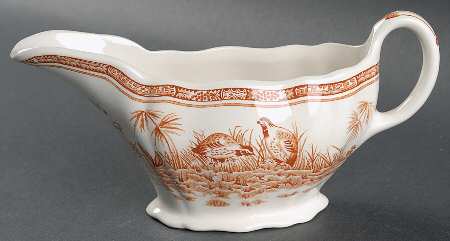 Quail Brown Gravy Boat