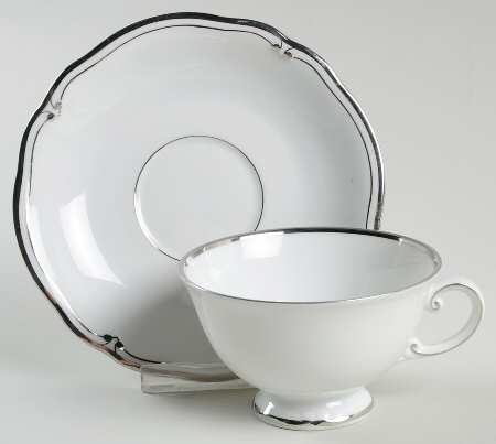 Corona Footed Cup & Saucer Set