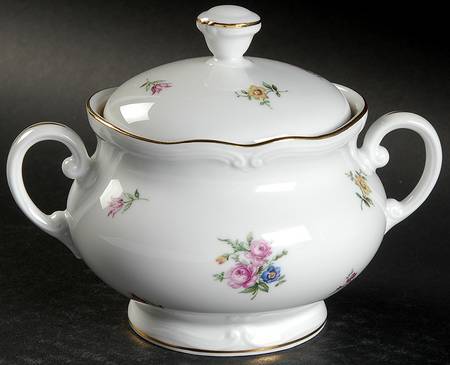 Dresden Flower Sugar Bowl & Lid