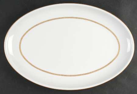 Golden Laurel 14" Oval Serving Platter