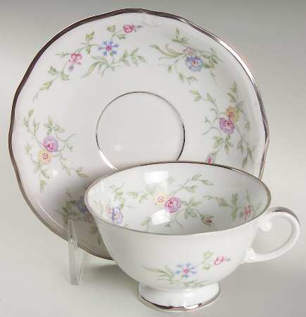 Lyric Footed Cup & Saucer Set