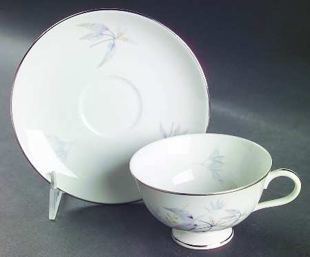 Pastel Footed Cup & Saucer Set