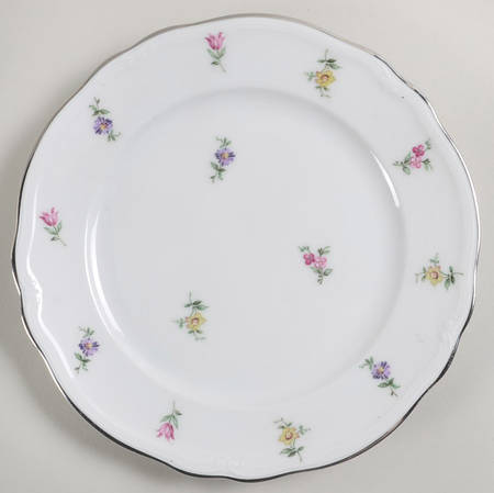 Priscilla (Floral Rim & Center) Salad Plate