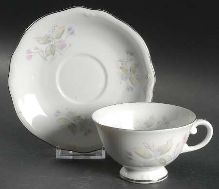Wildflower (E & R Importers) Footed Cup & Saucer Set