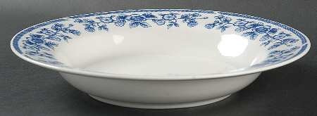 Blue Chintz Large Rim Soup Bowl