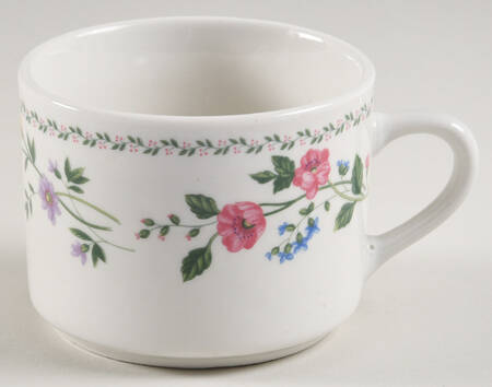 English Garden (225-225a, White Background) Flat Cup