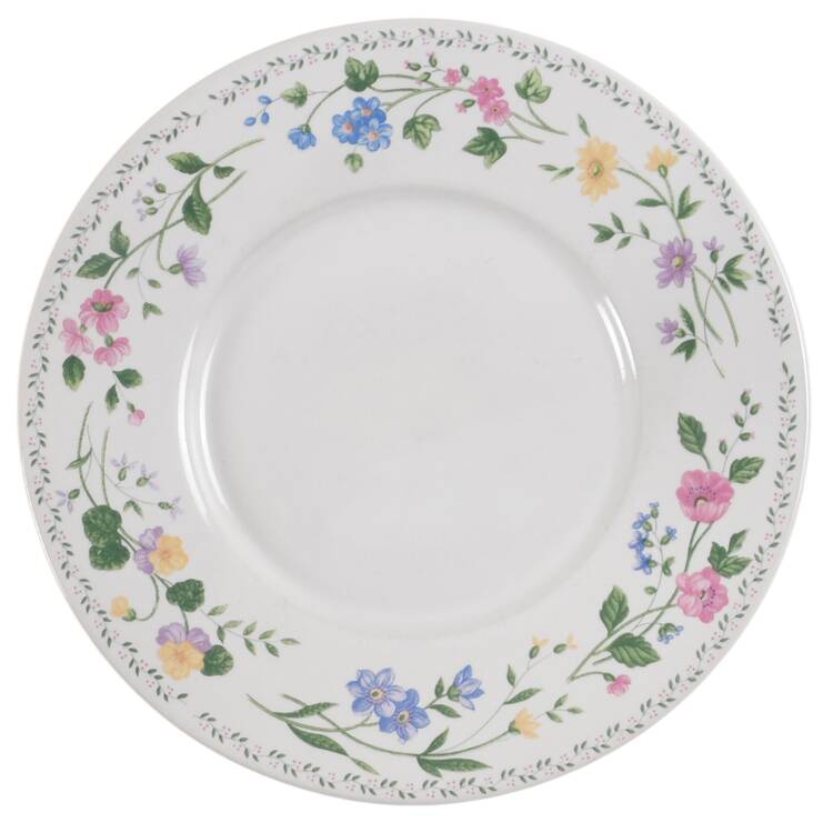English Garden (225-225a, White Background) Saucer for Flat Cup