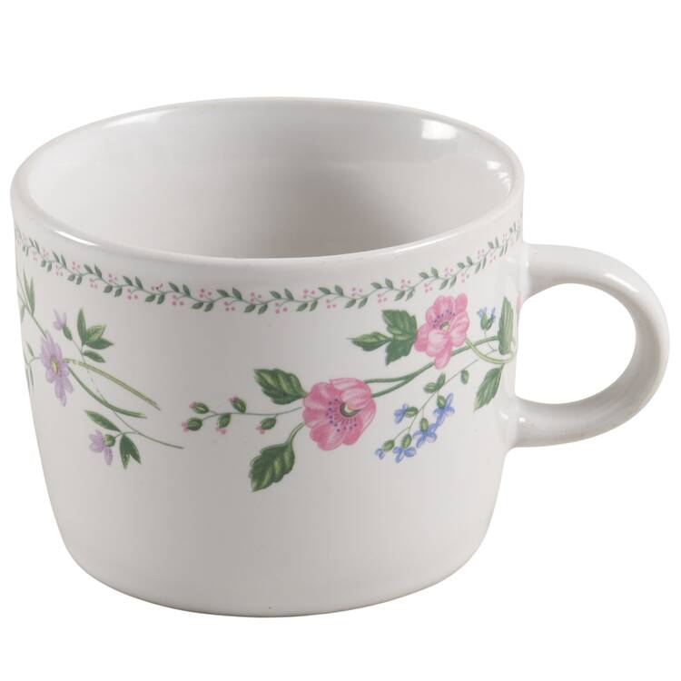 English Garden (225-225a, White Background) Flat Cup