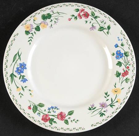 English Garden (225-225a, White Background) Bread & Butter Plate