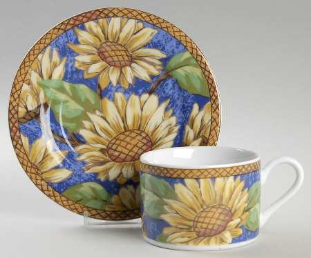 Sunflower Sensation Flat Cup & Saucer Set