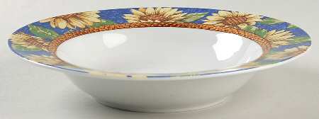 Sunflower Sensation Rim Soup Bowl
