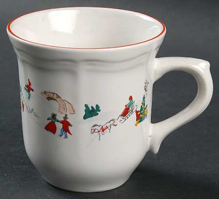 White Christmas Flat Cup