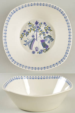 Lotte (Coupe) 8" Square Vegetable Bowl