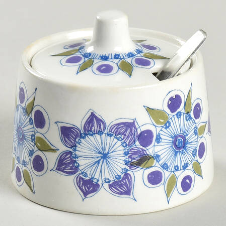 Lotte (Coupe) Mustard Jar & Lid with Spoon
