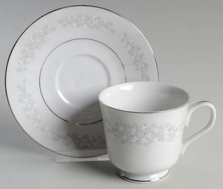 Oxford Hall Flat Cup & Saucer Set