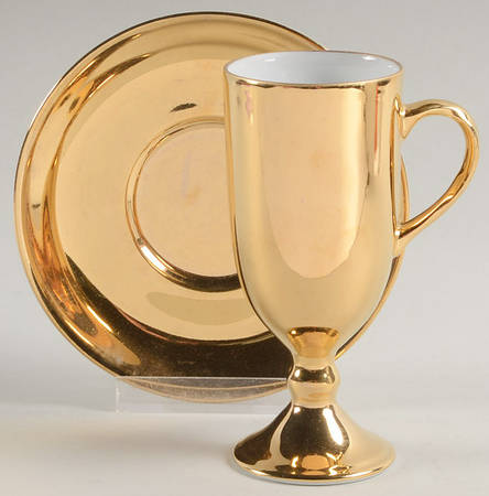 Gold Irish Coffee Cup and Saucer Set