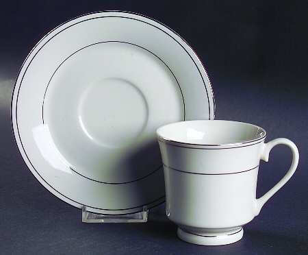 Simplicity Footed Cup & Saucer Set by Fine China of China