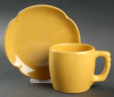 Plainsman Autumn Yellow Flat Cup & Saucer Set