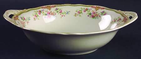Aida (Mustard Trim) 10" Round Vegetable Bowl by Franconia-Krautheim & Adelburg
