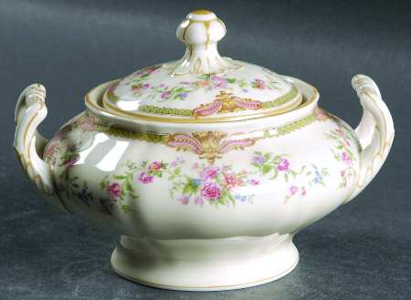 Aida (Mustard Trim) Sugar Bowl & Lid