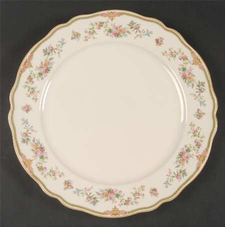Aida (Mustard Trim) 12" Chop Plate (Round Platter) by Franconia-Krautheim & Adelburg