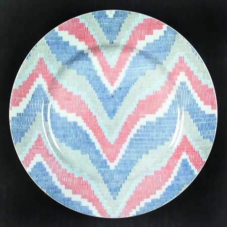 Flame Stitch Blue by Fitz &amp; Floyd