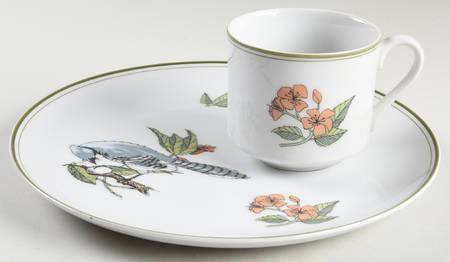 Collector's Bird Snack Plate & Cup Set