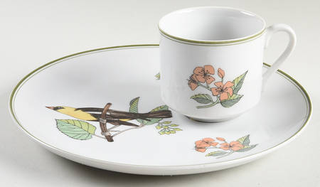 Collector's Bird Snack Plate & Cup Set